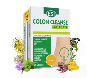 ESI Colon Cleanse Lax Forte - Laxante Natural con Cáscara Sagrada, Sen y Malva - Alivio del Estreñimiento, Regulador Intestinal y Digestión Saludable (2)