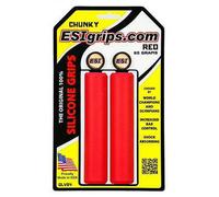 ESI Extra Grueso De Silicona Montaña Puños Manillar Rojo 130mm MTB Mtn Bicicleta