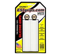 ESI Fornido Silicona Puños de Manillar 130mm Blanco Montaña Híbrido Barra Plana
