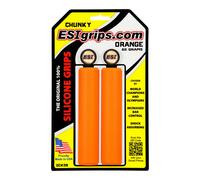 ESI Fornido Silicona Puños de Manillar 130mm Naranja Montaña Híbrido Barra Plana