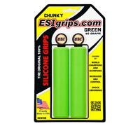 ESI Fornido Silicona Puños de Manillar 130mm Verde Montaña Híbrido Barra Plana