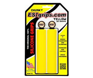 ESI Fornido Silicona Puños de Manillar Amarillo 130mm Montaña Híbrido Plano Road