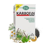 ESI Karbofin Forte - Hinojo, Carbón Vegetal y Manzanilla - 60 Cápsulas | Complemento alimenticio con extractos naturales de plantas para el día a día. Envase de 60 unidades, adultos.