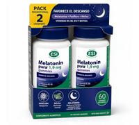 ESI Melatonina en Gominolas - Pasiflora y Melisa - 60 Gummies | Masticables con vitaminas del grupo B, sin azúcar y sabor frambuesa. Pack de 2 envases de 60 unidades.