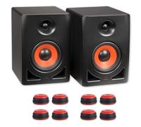 ESI Near i5 Studio - Altavoces activos para monitor (1 par, incluye patas Keepdrum), color rojo