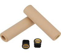 ESI Puños de manillar de silicona extra gruesos marrón 130 mm