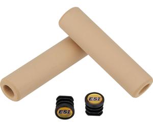 ESI Puños de manillar de silicona extra gruesos marrón 130 mm
