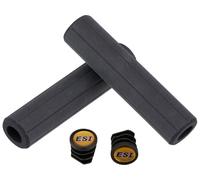ESI Puños de manillar de silicona gruesos acanalados negro 130 mm