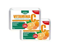 ESI Vitamina C con Acerola - Pastillas Blandas Stevia - 50 g - Pack 2 | Veganas y sin gelatina ni azúcar, sabor granada y maracuyá. Línea Multicomplex. Pack de 2 envases.