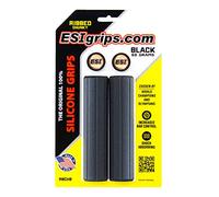 ESI Puños de manillar de silicona gruesos acanalados negro 130 mm