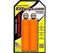 Esigrips - Puños de ciclismo EXTRA Chunky Color Naranja para bicicleta de montaña y carretera, 100 % silicona fabricados en USA, absorción máxima de vibraciones, longitud 130 mm, diámetro 34 mm