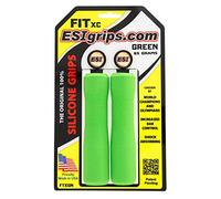 ESI Fit XC Silicona Puños de Manillar 130mm Verde Montaña Híbrido Barra Plana