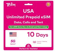 eSIM de EE. UU. 10 días. Datos ilimitados de alta velocidad, llamadas locales y mensajes de texto en la red T-Mobile (hawaii incluido). No hay necesidad de esperar por el paquete. Obtén eSIM el mismo
