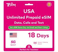 eSIM de EE. UU. 18 días. Datos ilimitados de alta velocidad, llamadas locales y mensajes de texto en la red T-Mobile (Hawaii incluido). No hay necesidad de esperar por el paquete. Obtén eSIM el mismo