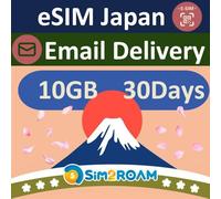 eSIM Japón - 10GB durante 15 días | Datos de prueba gratuitos en Europa | eSIM de viaje | Operador local dual: SoftBank & KDDI | Entrega de correo electrónico inmediata | SIN número de teléfono