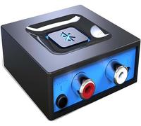 esinkin Receptor de Audio Inalámbrico, Adaptador Bluetooth para PC/Mac/Smartphone/Tablet/Receptores AV/Coche, Salidas 3.5 mm y RCA para Altavoces, Boton de Encendido/Apagado