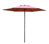 ESINY Sombrilla de exterior para patio, sombrilla de mesa de 1,98 m con 6 varillas resistentes, toldo de poliéster, no se inclina, ideal para patio trasero, jardín, césped, terraza y terraza.