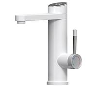 ESIP Grifo lavabo blanco,3000W Calentador de Agua electrico instantaneo,grifos para lavabos de baño,grifo de lavabo,incluida la Manguera,energéticamente eficiente