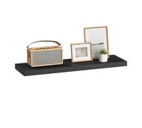 eSituro Balda Flotante de Pared, Estanteria de Pared, Estante de Almacenamiento para Salón, Cocina y Dormitorio, MDF, Negro, 80x22,9x3,8 cm