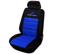 eSituro Clásicas 1 x Fundas para Asientos de Coche Universal Delanteros con Reposacabezas, Acolchado Azul