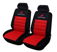 eSituro Clásicas Juego de Fundas para Asientos de Coche Universal Delanteros y Traseros con Reposacabezas, Rojo