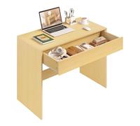 eSituro Escritorio 100x50x75 cm, Mesa de Ordenador con Cajón Grande, Mesa Tocador, Escritorio de Oficina Estudio y Dormitorio, Roble Claro