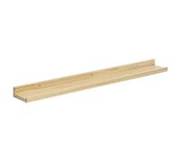 eSituro Estante Pared Flotante, Estanteria Pared Madera, Balda Flotante Pared, Estantería Montada a Pared, para Cocina, Salón, Dormitorio, Capacidad 10 kg, Color Madera Natural, 80x10x4cm