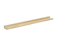 eSituro Estante Pared Flotante, Estanteria Pared Madera, Balda Flotante Pared, Estantería Montada a Pared, para Cocina, Salón, Dormitorio, Capacidad 10 kg, Color Madera Natural, 100x10x4cm
