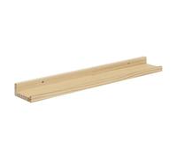 eSituro Estantería de Pared, Estante Flotante de Madera Maciza para Decoraciones de Fotos, Balda de Pared con Bordes Altos, Ahorro de Espacio para Dormitorio, Salón, Baño y Cocina, 60cm