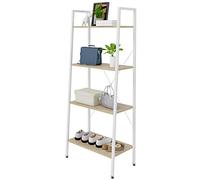 eSituro Estantería Librería Estante de Metal de Cocina Almacenamiento Multifuncional para Libros Plantas con 4 Estantes Metal + MDF 60x35x148CM SSTR0039