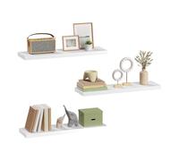 eSituro Juego de 3 Estanterías Flotantes de Pared, Estilo Minimalista, Estante de Almacenamiento para Salón, Cocina, Dormitorio y Baño, MDF, 70x22,9x3,8 cm