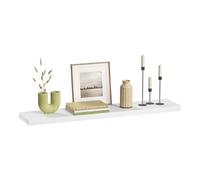 eSituro Balda Flotante de Pared, Estanteria de Pared Blanca, Estante de Almacenamiento para Salón, Cocina y Dormitorio, MDF, 100x22,9x3,8 cm