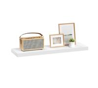 eSituro Balda Flotante de Pared, Estanteria de Pared Blanca, Estante de Almacenamiento para Salón, Cocina y Dormitorio, MDF, 80x22,9x3,8 cm