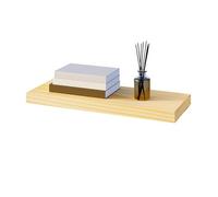 eSituro Estanteria Pared de Madera Maciza, Balda Flotante, Estante de Pared 50cm, para Marcos de Fotos, Decoración, Balda de Pared para Salón, Estudio, Cocina