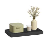 eSituro Balda Flotante de Pared, Estanteria de Pared, Estante de Almacenamiento para Salón, Cocina y Dormitorio, MDF, Negro, 50x22,9x3,8 cm