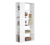eSituro Estanterias Libros, Libreria Blanca, Estantería de Pie con 5 Estantes Abiertos y 5 Cubos, Estantería Almacenaje Madera, Moderna y Versátil, Estanterias para Estudio y Salon, L78xP30xA160 cm