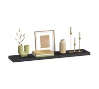 eSituro Estantes flotantes, estantes Grandes de Pared Negros, Estante de Madera fácil de Instalar para Dormitorio, Sala de Estar, Cocina, Estante de Almacenamiento de exhibición, Accesorios de