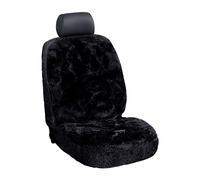 eSituro Funda Asiento Coche Universal Piel de Oveja en Invierno Cubreasiento Inidividual para Furgonetas Negro