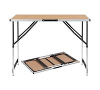 eSituro Mesas Camping Plegable y Portátil, Mesa de Picnic Rectangular, Multifuncional Mesa Plegable de Aluminio de Peso Ligero, con Altura Ajustable (73-94 cm), 100x60 cm