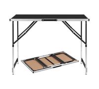 eSituro Mesas Camping Plegable y Portátil, Mesa de Picnic Rectangular, Multifuncional Mesa Plegable de Aluminio de Peso Ligero, con Altura Ajustable (73-94 cm), 100x60 cm