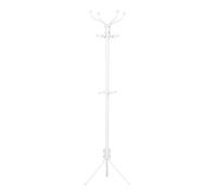 eSituro Perchero de Pie, Colgador de Ropa con 12 Ganchos, Perchero de Metal para Recibidor, Entrada, Vestíbulo y Dormitorio, Burro de Ropa en Forma de Árbol, 45x40x173 cm, Blanco