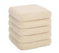 eSituro Taburete Almacenaje Plegable, Baúl Puff Almacenamiento, Taburete Reposapiés para Sofá y Cama, Otomano Almacenaje con Tapa Extraible, Asiento Bien Tapizadod, Beige