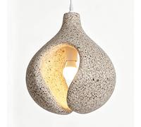 ESIYUVO Lámpara Colgante Creativa En Forma De Campana De Poliestireno De Alta Densidad Lámpara Colgante Zen Japonesa Base E27 Luminarias Para Sala De Estar, Dormitorio, Mesita De Noche, Estudio