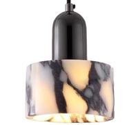 ESIYUVO Lámpara colgante de mármol veteado natural, Lámpara de techo colgante industrial moderna, Lámpara colgante pequeña de altura ajustable para el hogar, Para isla de cocina,