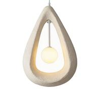 ESIYUVO Lámpara Colgante LED Wabi-sabi, Gris, Blanco Y Rojo (3 Colores Opcionales). Luminaria Con Forma De Lágrima, Lámpara Colgante De Un Solo Orificio, De Poliestireno De Alta Densidad, Ideal Para