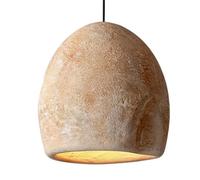 ESIYUVO Lámpara Colgante Wabi-sabi De Un Solo Cabezal, De Poliestireno De Alta Densidad, Con Forma De Campana Y Cable Ajustable, Casquillo E27. Luminaria Para Comedor, Recibidor, Salón De Té