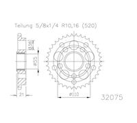 ESJOT Rueda de cadena, 38 dientes