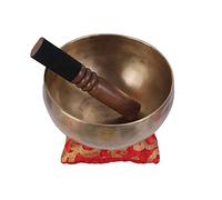 ESK GROUP Cuenco tibetano martillado antiguo del Himalaya de 6 pulgadas, 7 cuencos de metal para meditación, oración curativa, yoga con bandera de oración, mazo y cojín, GH-02