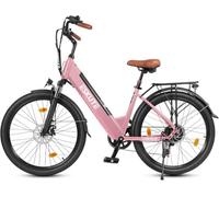 ESKUTE C100 Plus Bicicleta Eléctrica Adultos 26", Bici Eléctrica con Motor Trasero 250W, Batería Extraíble 36V 13Ah, 7 Velocidades, Velocidad Máx 25km/h, Pantalla LCD, Cuadro Bajo, Hombre y Mujer