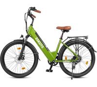 ESKUTE C100 Plus Bicicleta Eléctrica Adultos 26", Bici Eléctrica con Motor Trasero 250W, Batería Extraíble 36V 13Ah, 7 Velocidades, Velocidad Máx 25km/h, Pantalla LCD, Cuadro Bajo, Hombre y Mujer